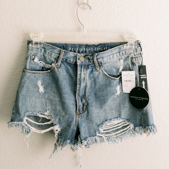 articles of society jean shorts